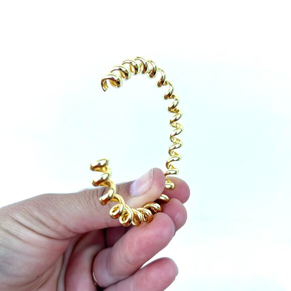 New Baublebar 18k Gold Cece Cuff Bracelet Spirals Stacking Minimalist - Picture 4 of 7